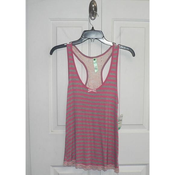 Honeydew Women's Intimates Pajama Racerback Tank Top in Kiss Stripe Small $38 - Picture 1 of 3